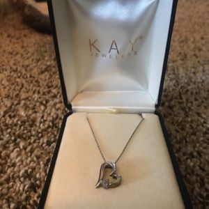 Silver heart necklace